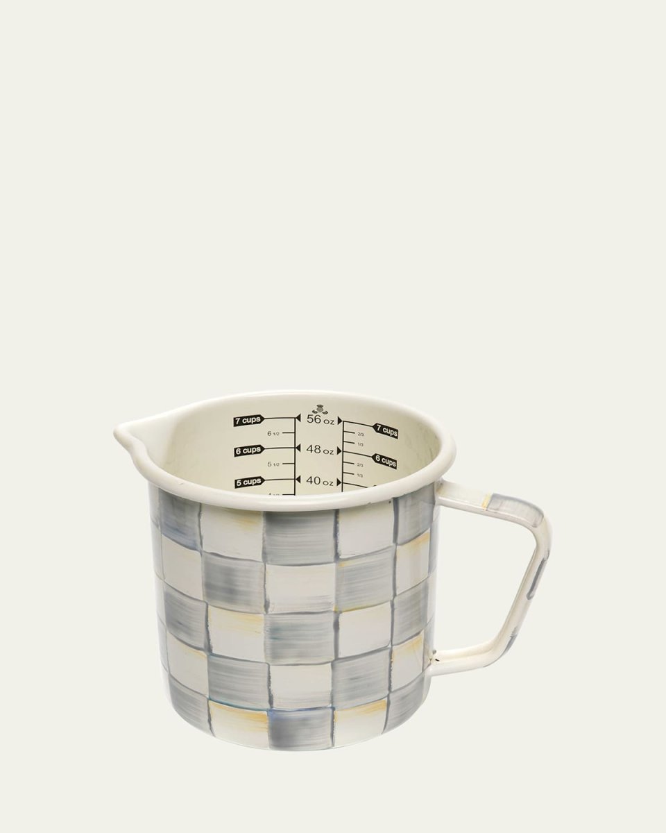 5.75" Sterling Check Enamel 7-Cup Measuring Cup
